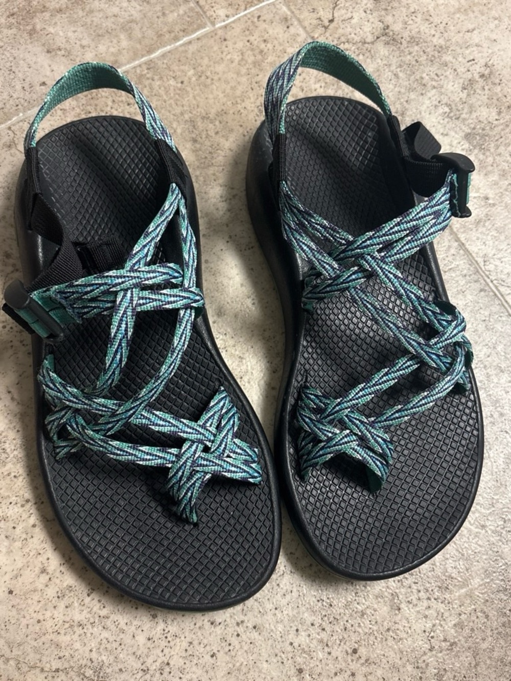 Chaco Women's Sandals in Teal and Black